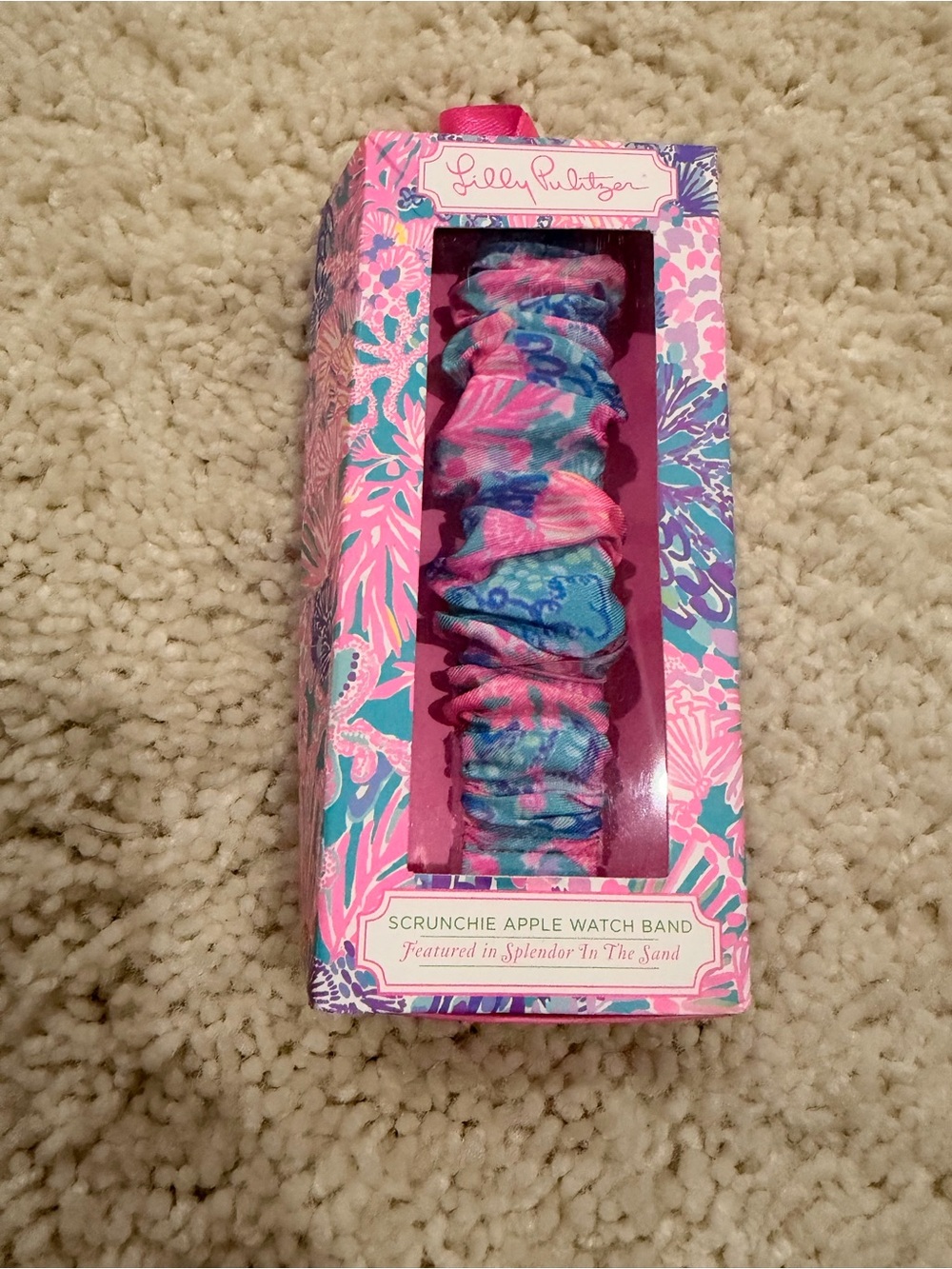 Lilly Pulitzer Multicolor Scrunchie Apple Watch Band - Pink & Blue